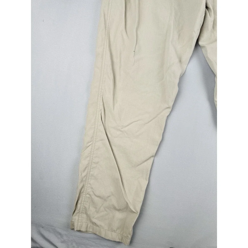 Vintage 90s The North Face Canvas Hiking Pants Beige Elastic Waist Men's XL